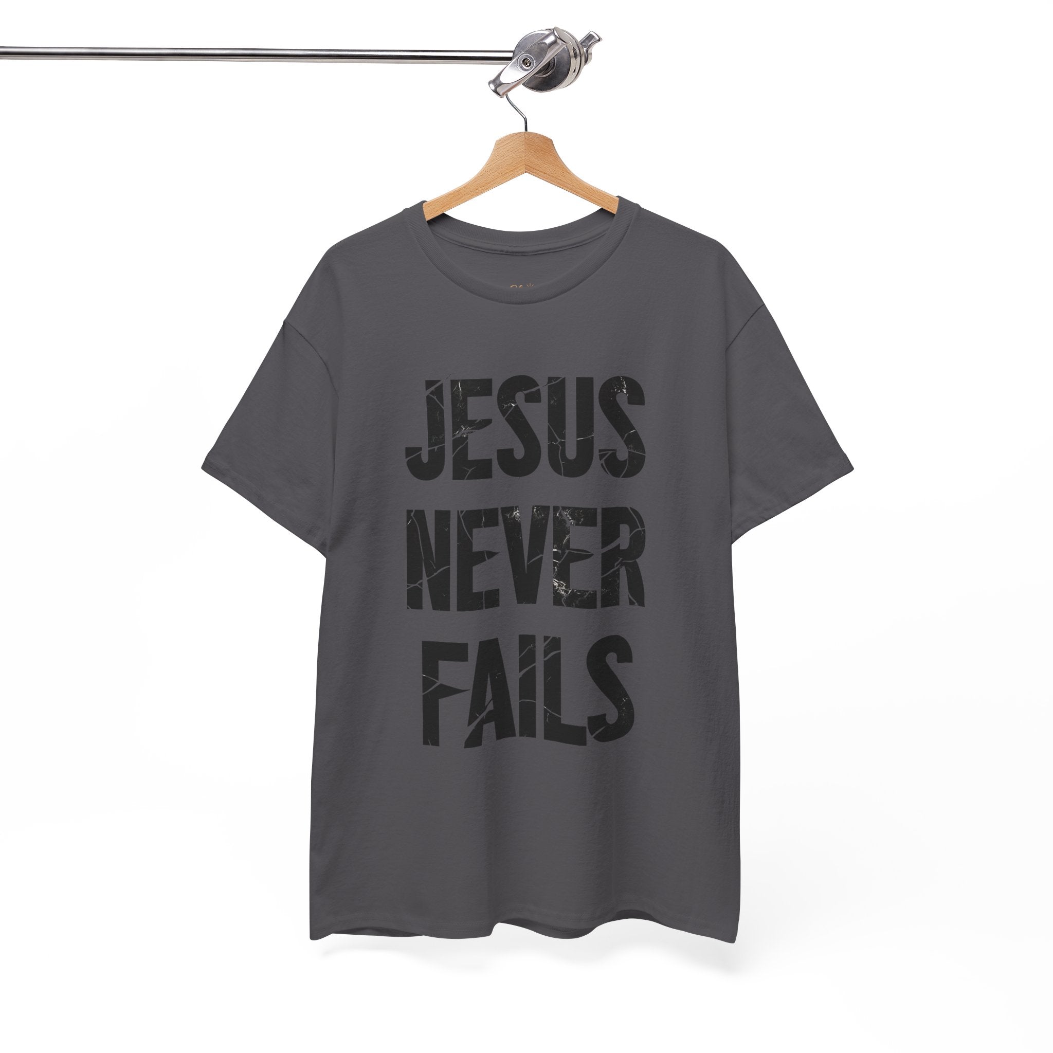 Jesus Never Fails | Unisex Heavy Cotton Tee