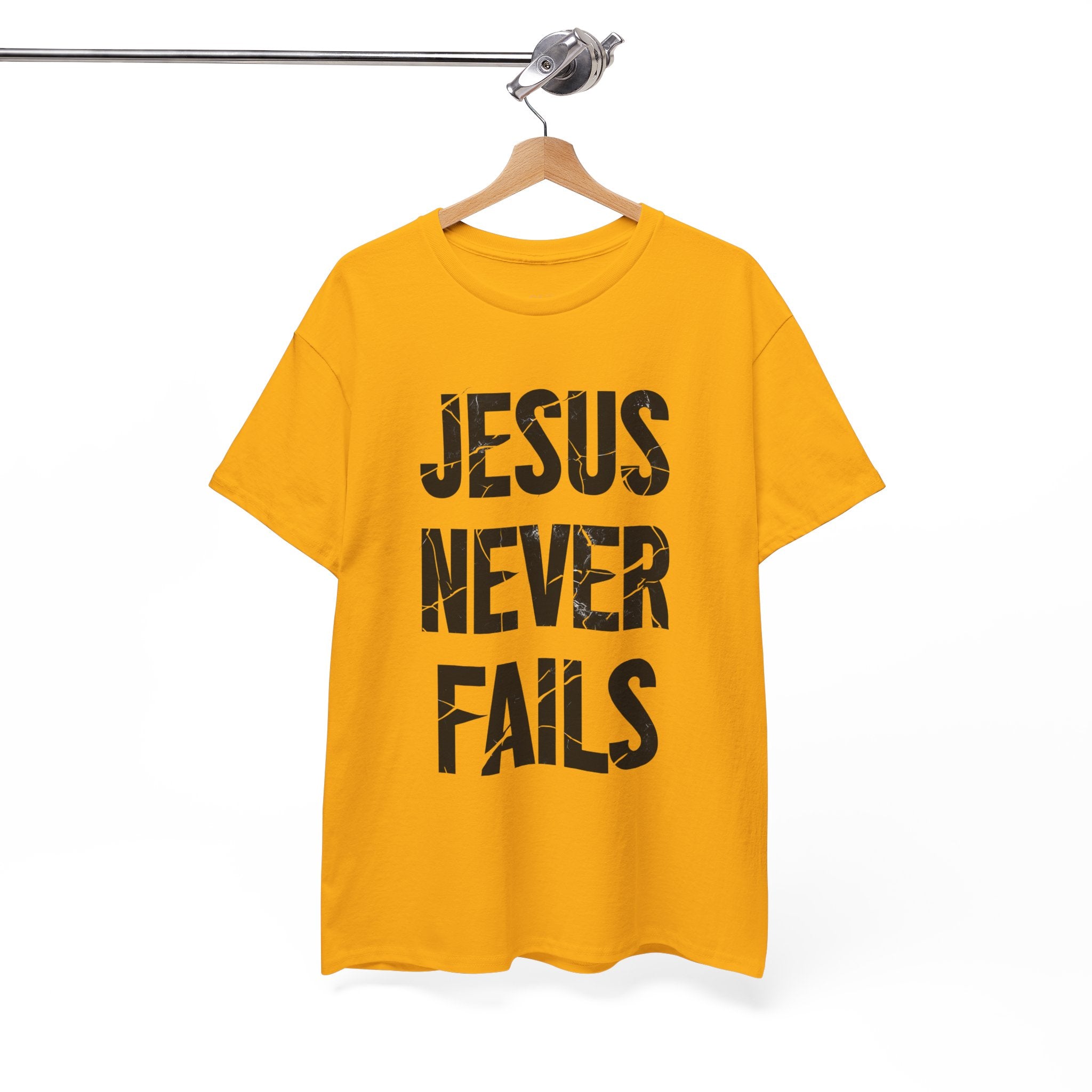 Jesus Never Fails | Unisex Heavy Cotton Tee