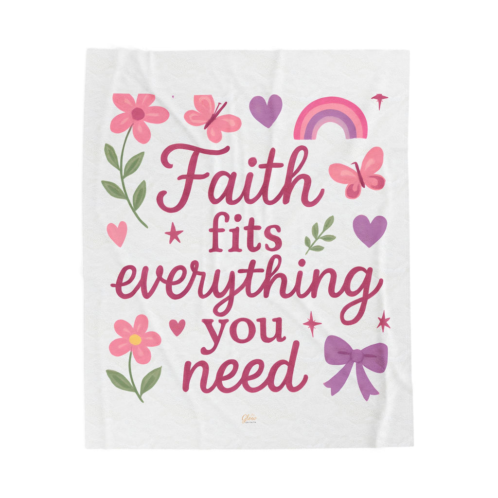 Faith | Cozy Velveteen Plush Blanket