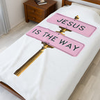 Jesus Is the Way | Cozy Velveteen Plush Blanket