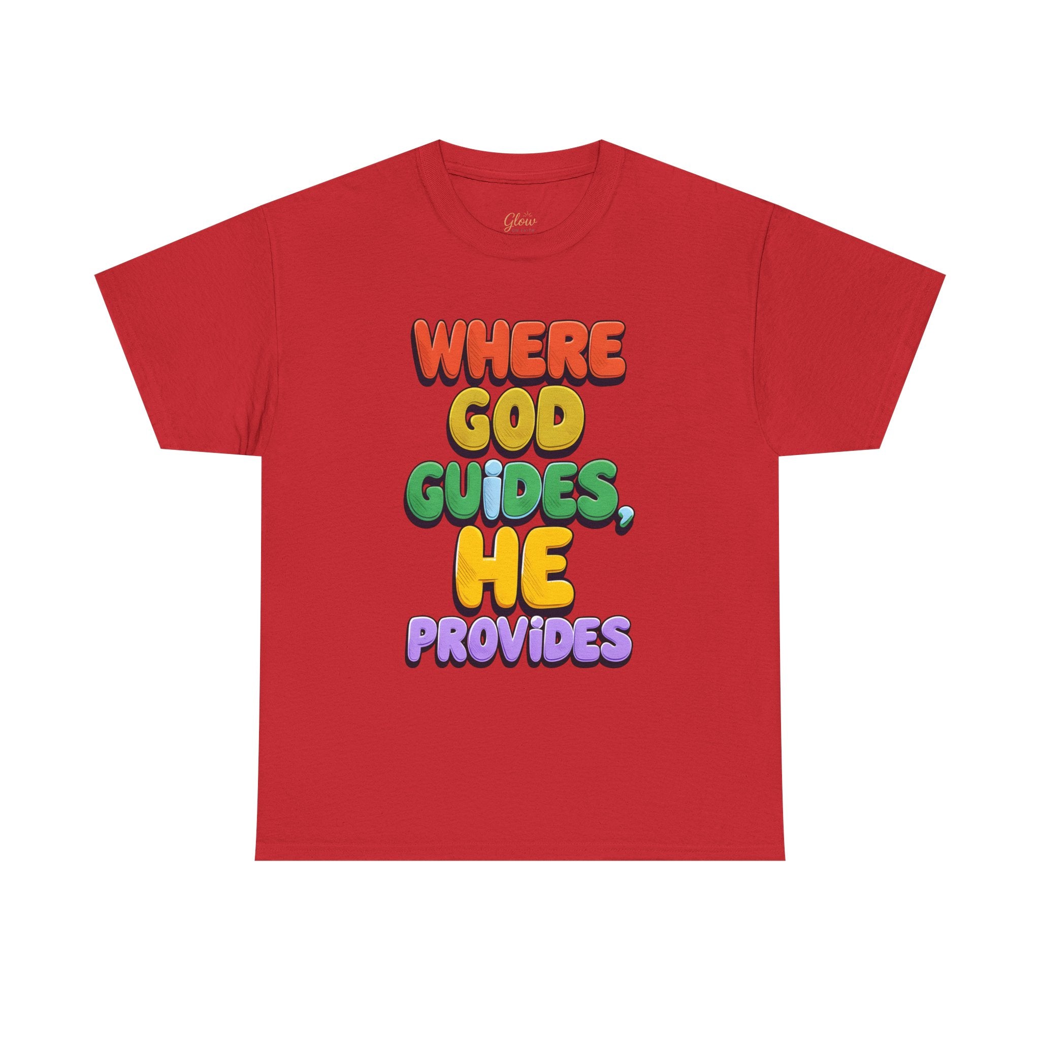 Where God Guides, He Provides | Unisex Cotton T-Shirt