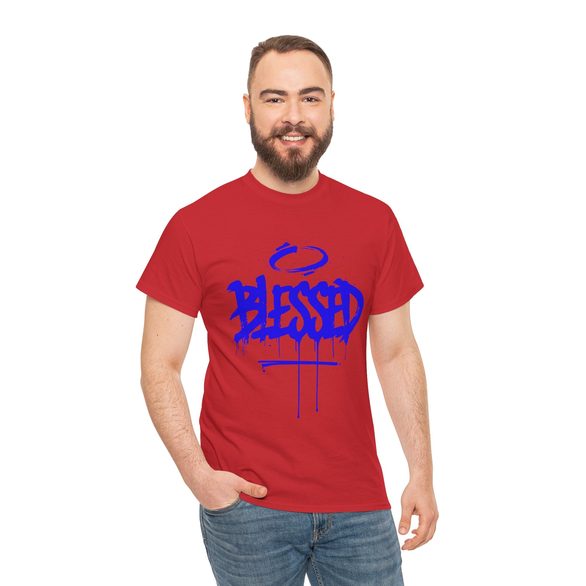 Blessed | Unisex Graffiti Style Heavy Cotton Tee