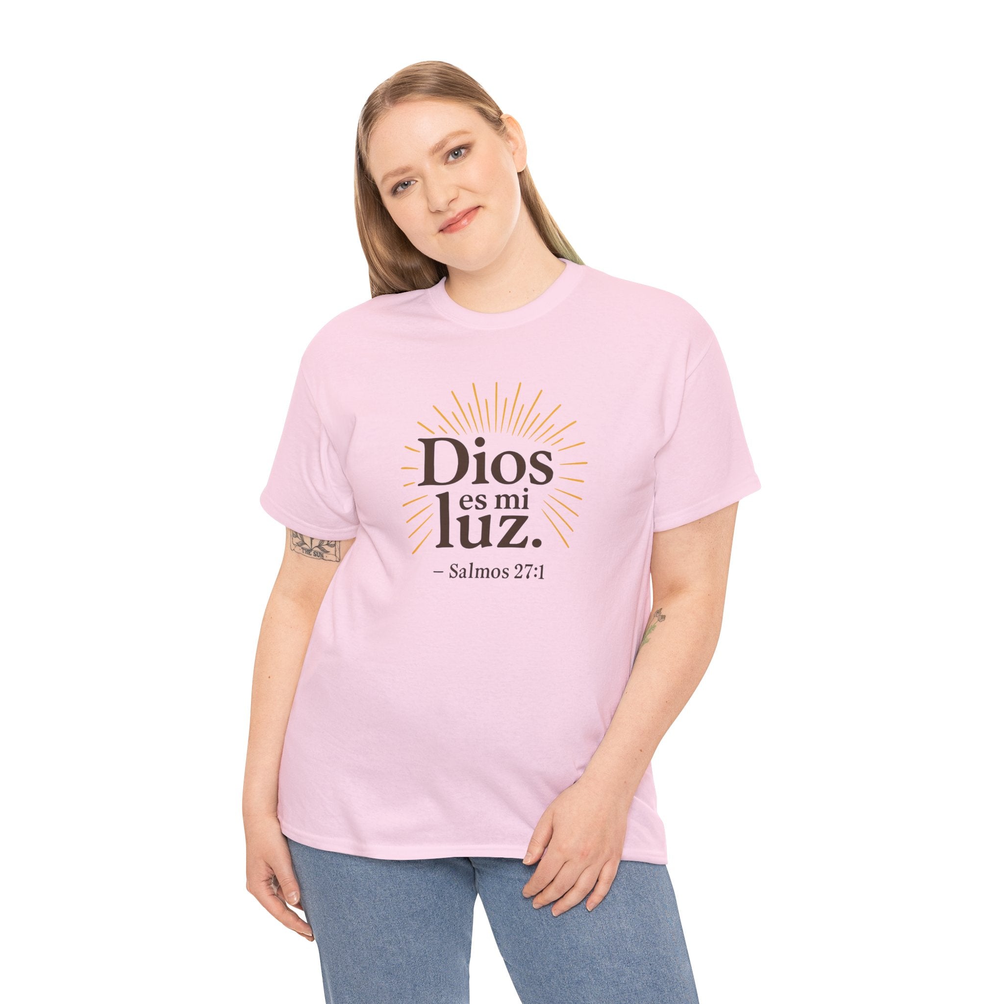 Dios es mi luz. — Salmos 27:1 | Unisex Cotton Tee