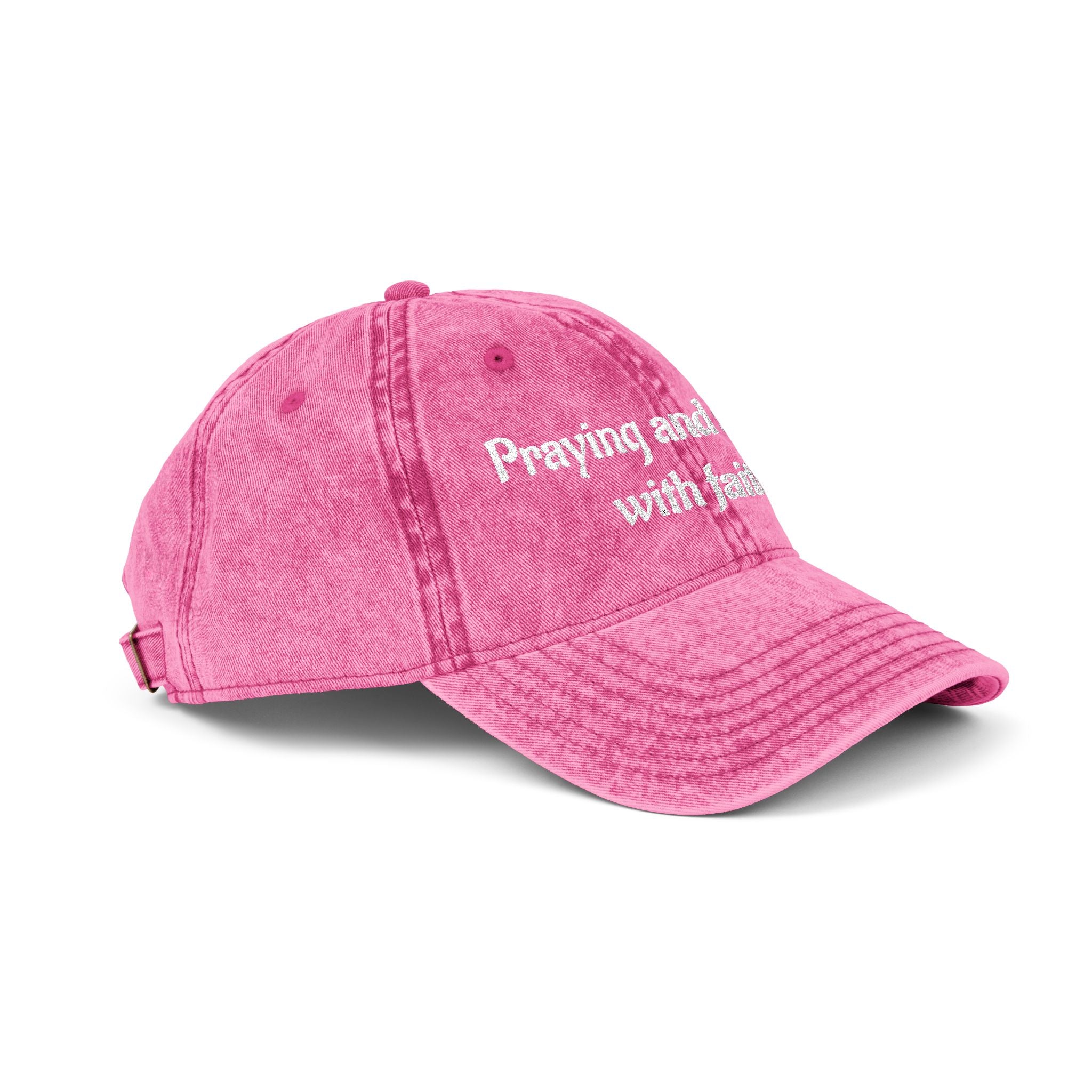 Praying and slaying with faith. | Vintage Embroidered Cap