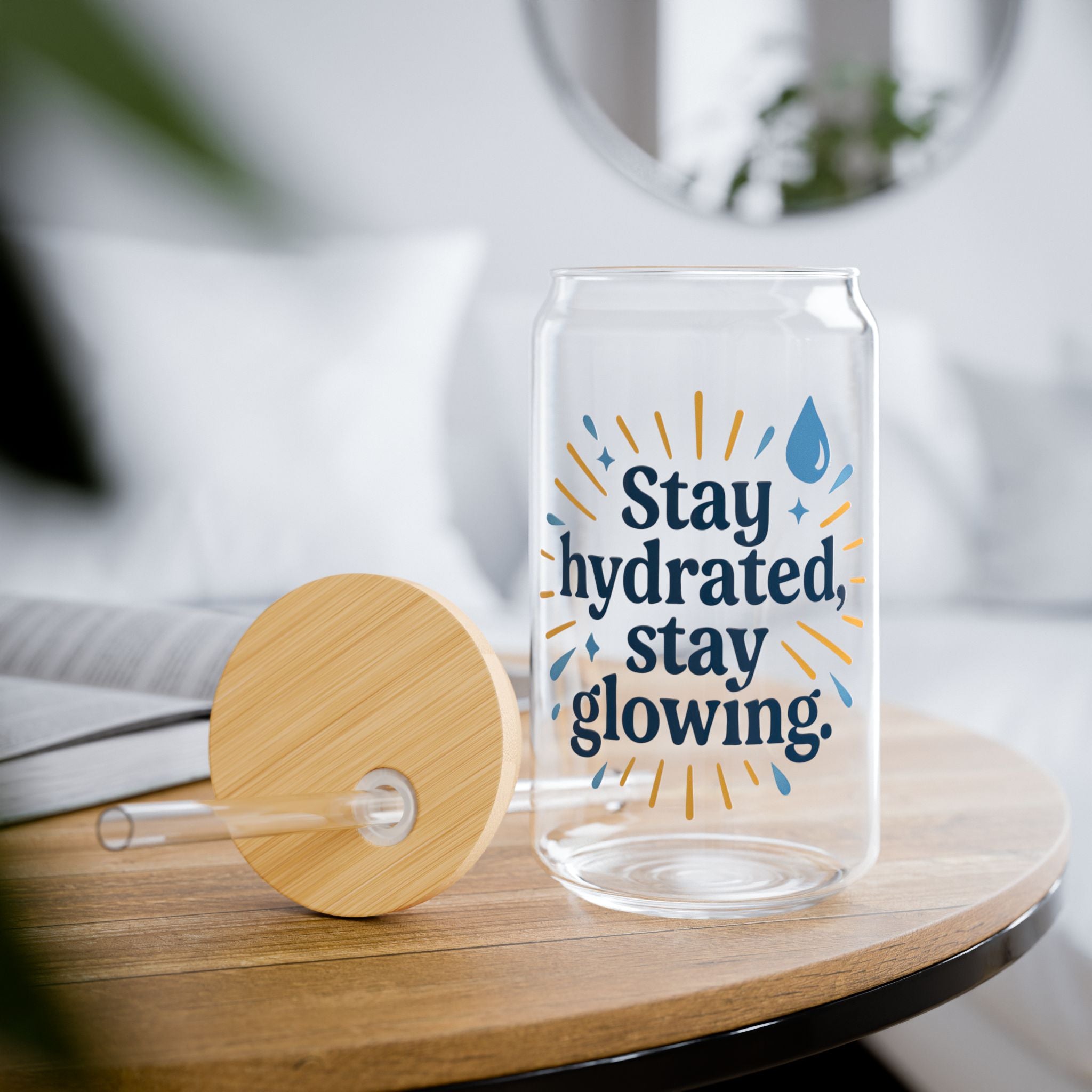 Stay Hydrated | Sipper Glass, 16oz