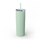 God’s love never fails. — 1 Corinthians 13:8 | Skinny Tumbler with Straw
