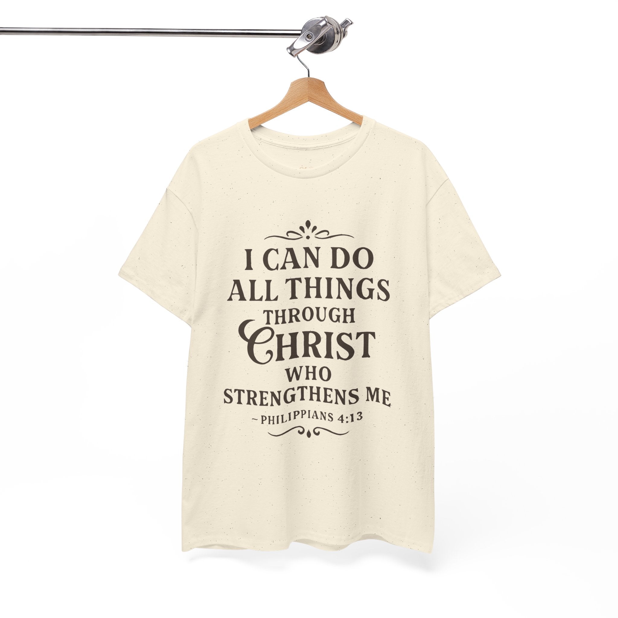 I can do all things through Christ who strengthens me. — Philippians 4:13 | Unisex Heavy Cotton T-Shirt