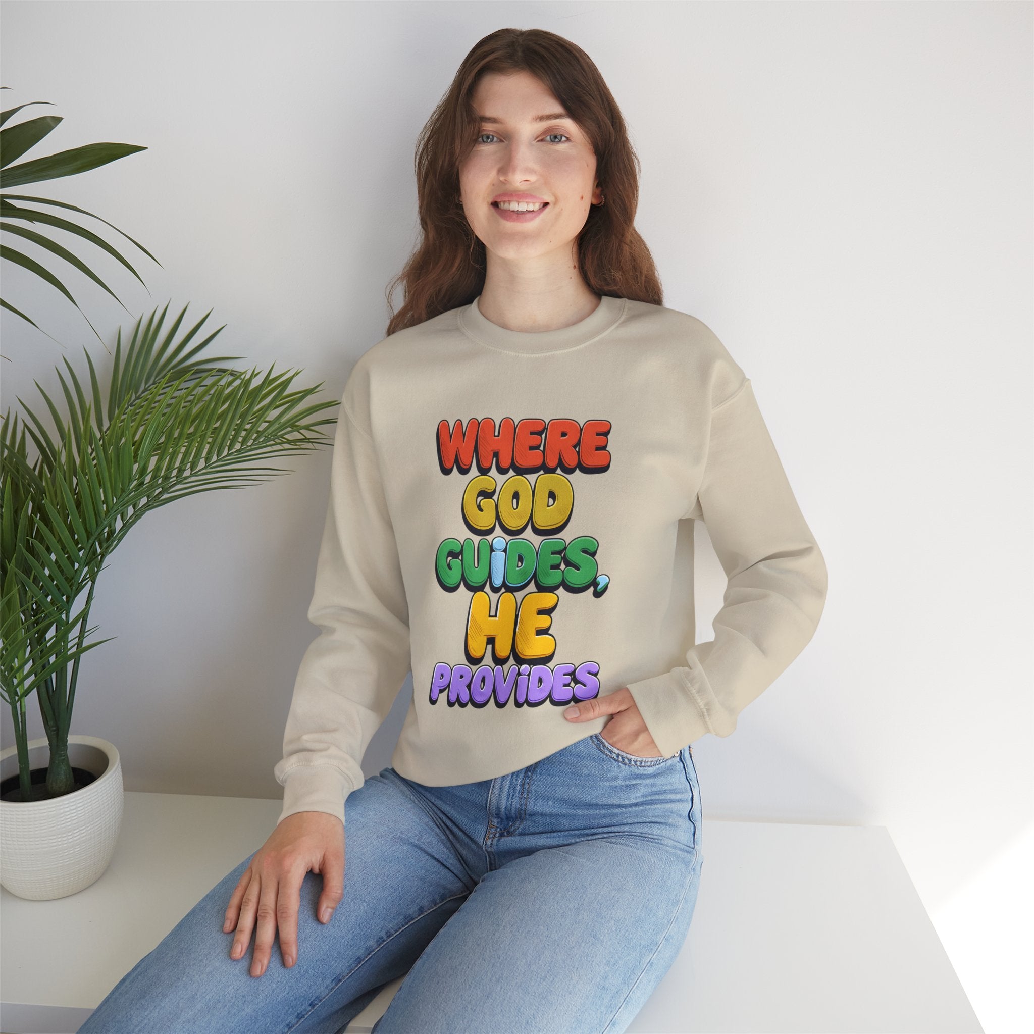Where God Guides | Unisex Crewneck Sweatshirt