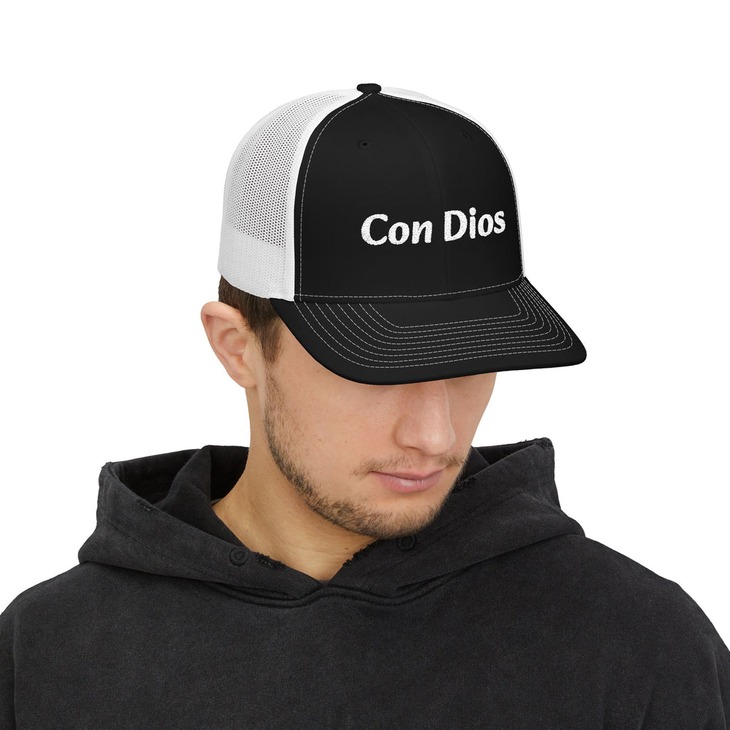 Con Dios | Embroidered Snapback Trucker Cap