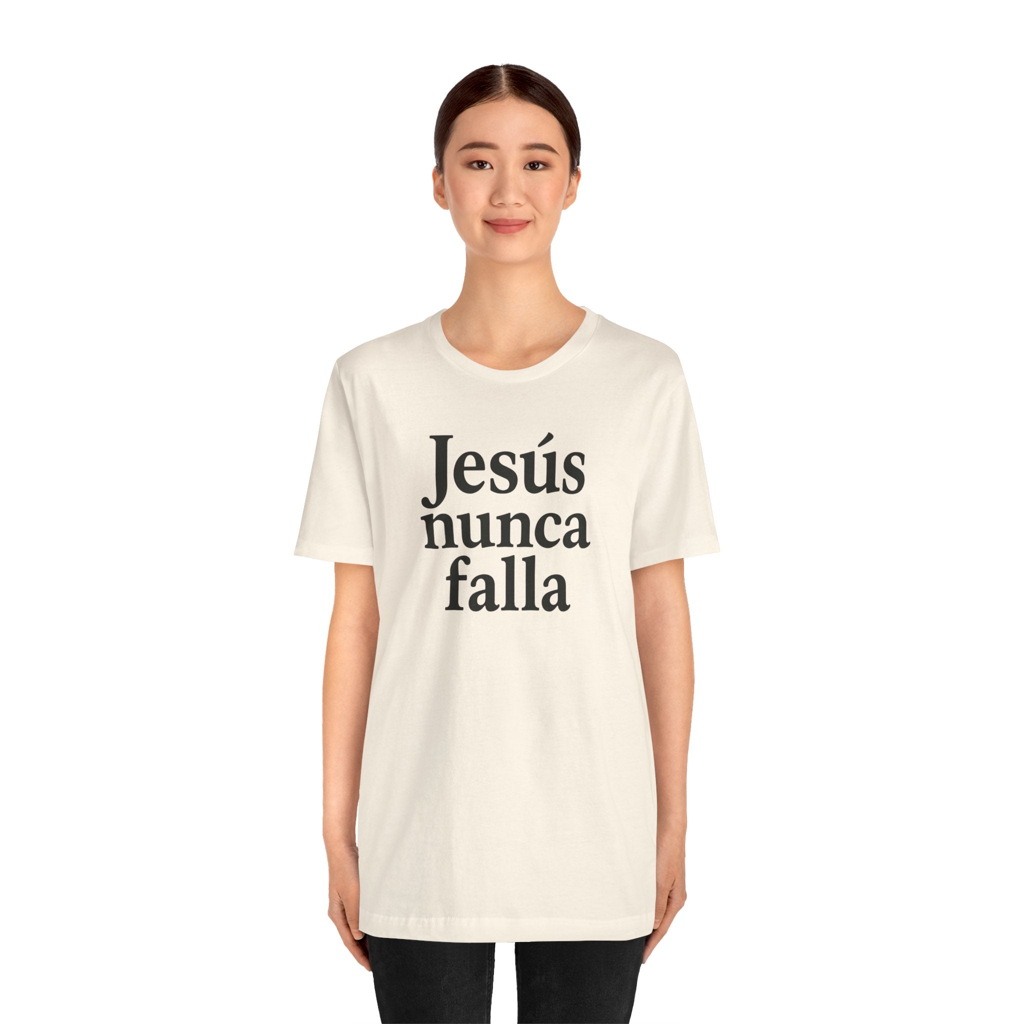 Jesús nunca falla (Jesus Never Fails) | Faith-Inspired Unisex Tee